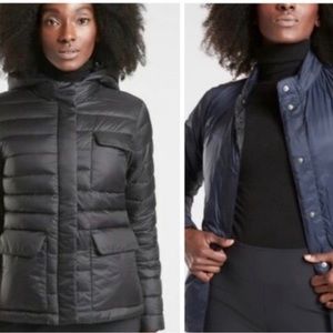 Athleta Pulse Reversible Down Jacket size small-excellent condition!